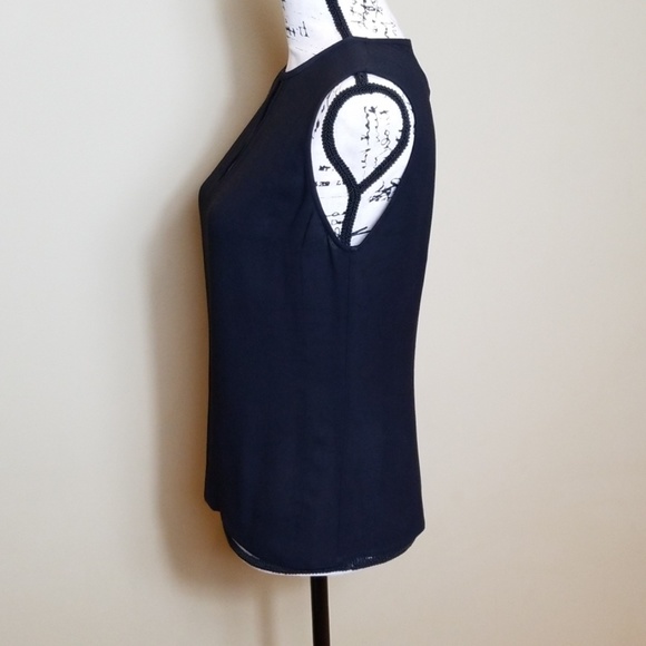 Gianni Versace black silk top with 2 eyelets - Picture 3 of 7